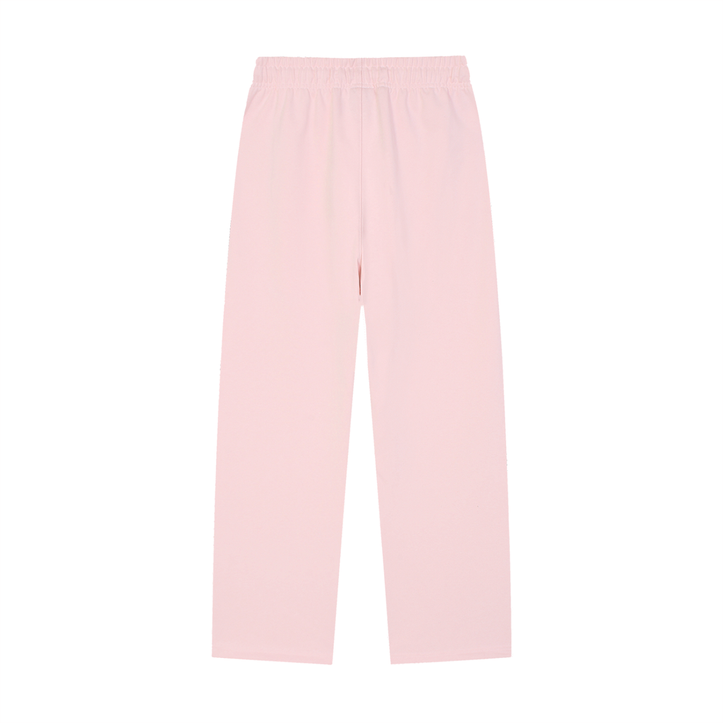 Solid Color Straight-Leg Sweatpants (Light)