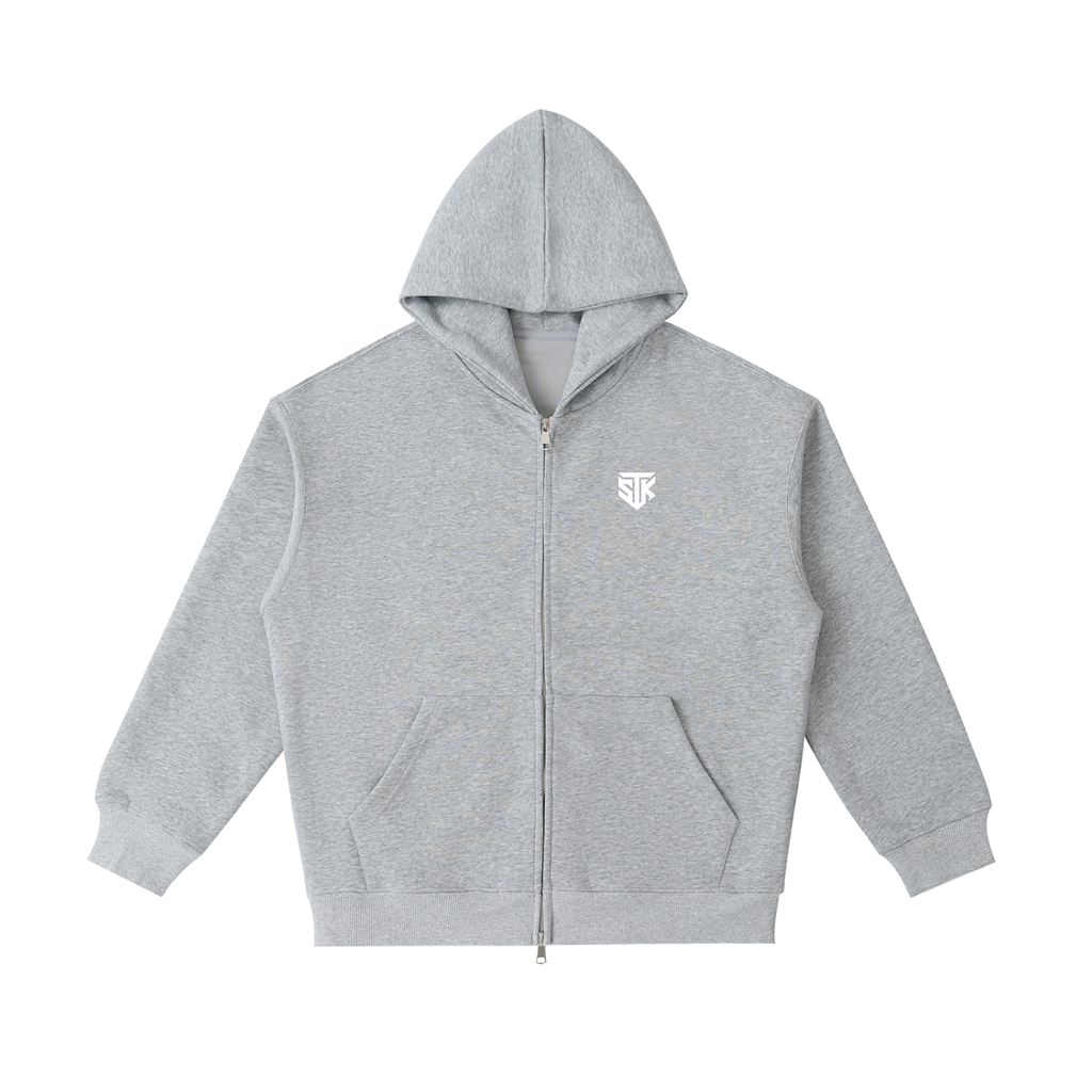 Minimalistic Essential Zip Up Hoodie (Dark)