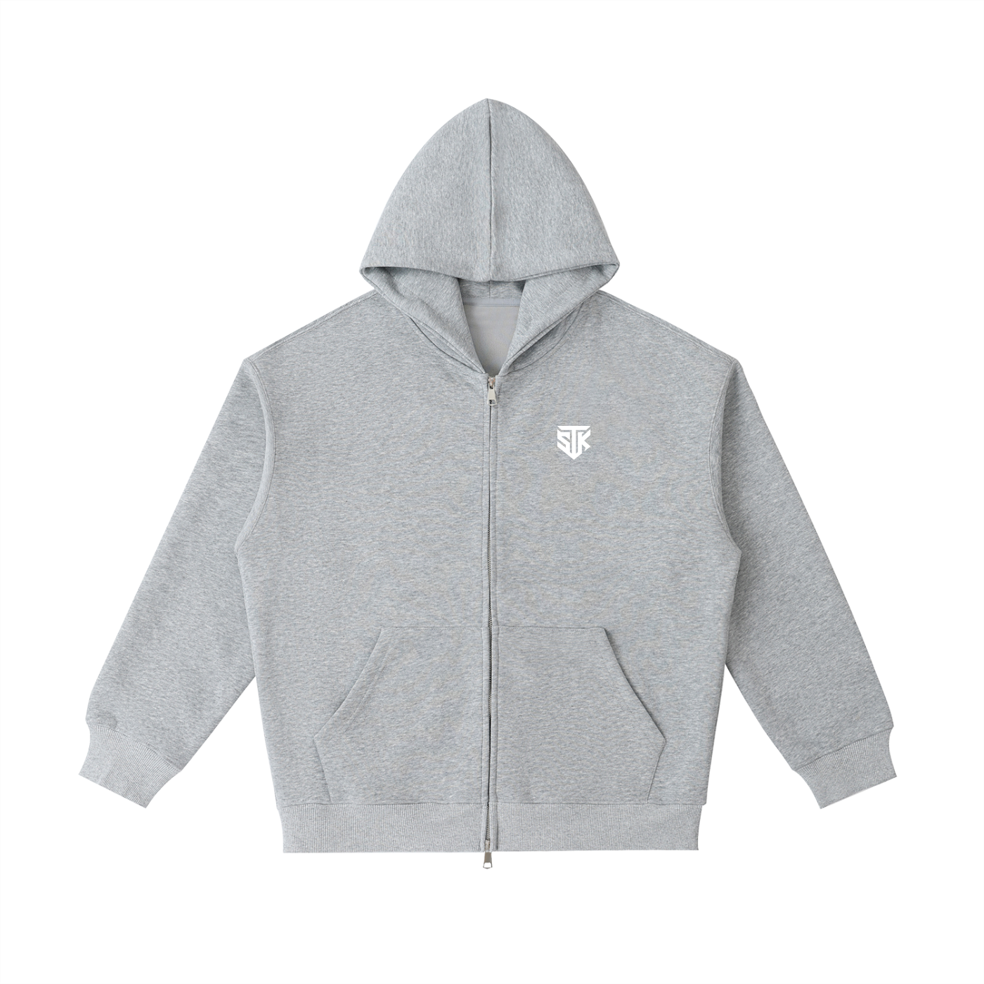 Minimalistic Essential Zip Up Hoodie (Dark)