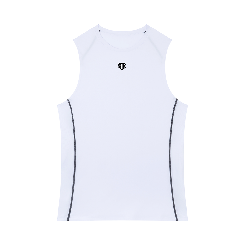 Minimalistic White Performance Tank Top