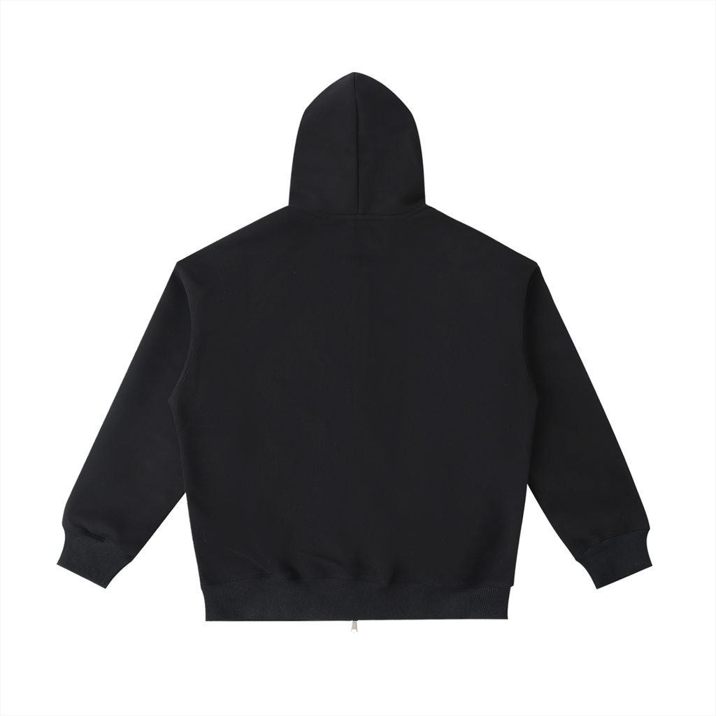 Minimalistic Essential Zip Up Hoodie (Dark)