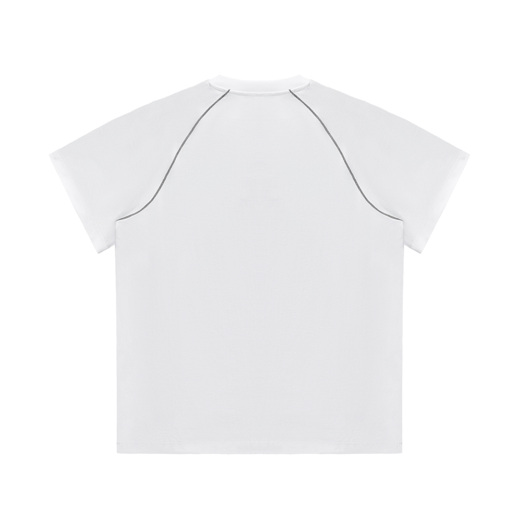 Oversized Contrast Stitch Tee (Light)