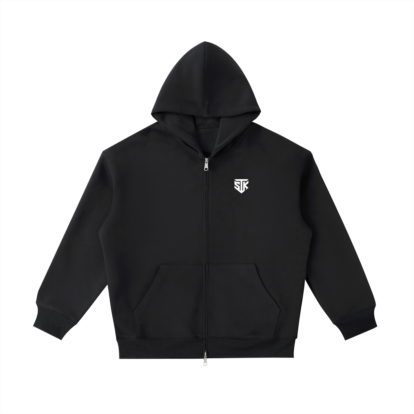 Minimalistic Essential Zip Up Hoodie (Dark)