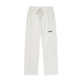Solid Color Straight-Leg Sweatpants (Light)