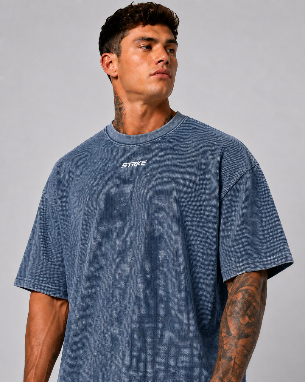Waffle Knit Oversized Tee