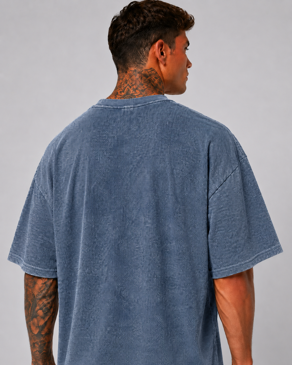 Waffle Knit Oversized Tee