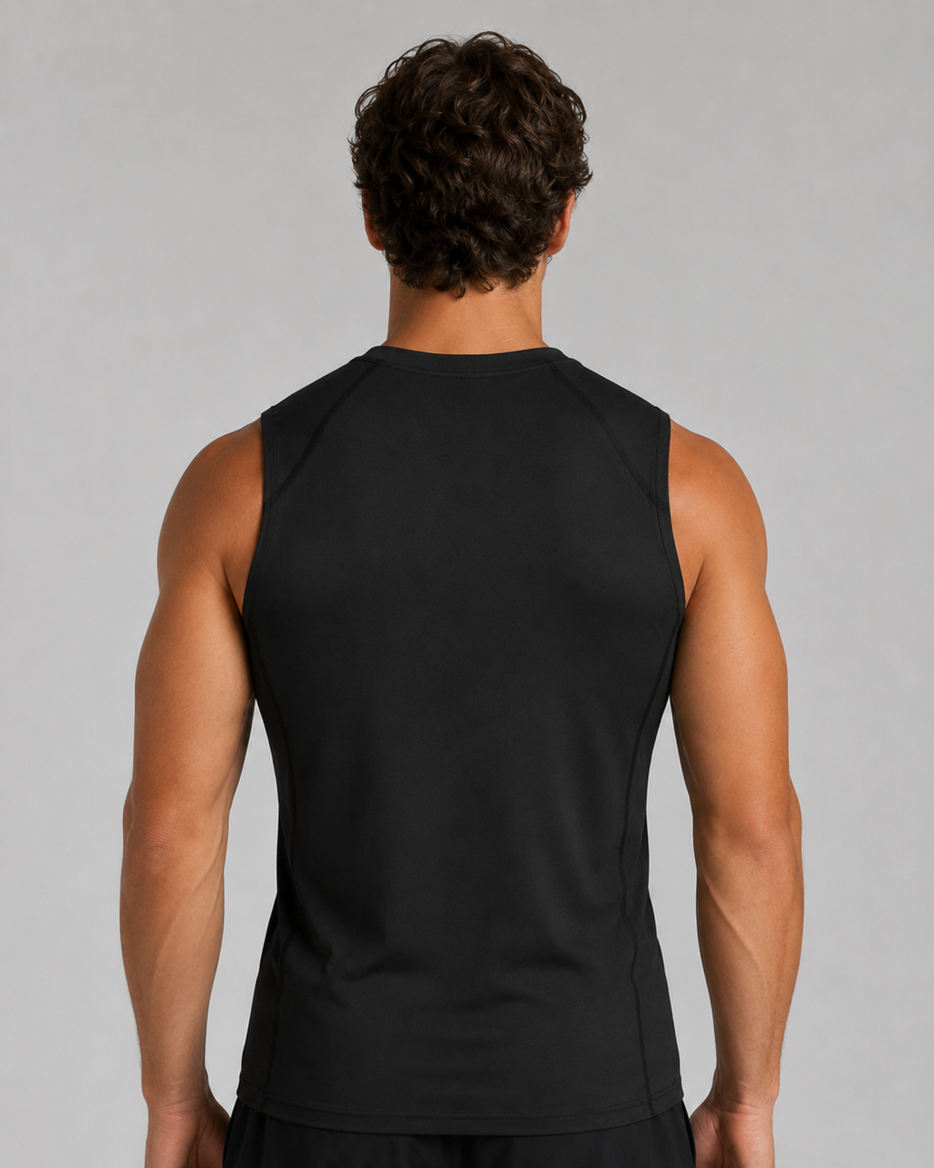 Minimalistic Black Performance Tank Top