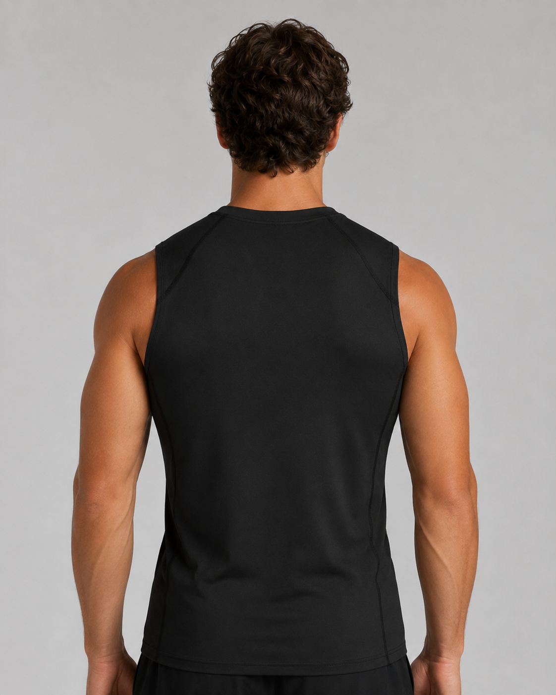 Minimalistic Black Performance Tank Top