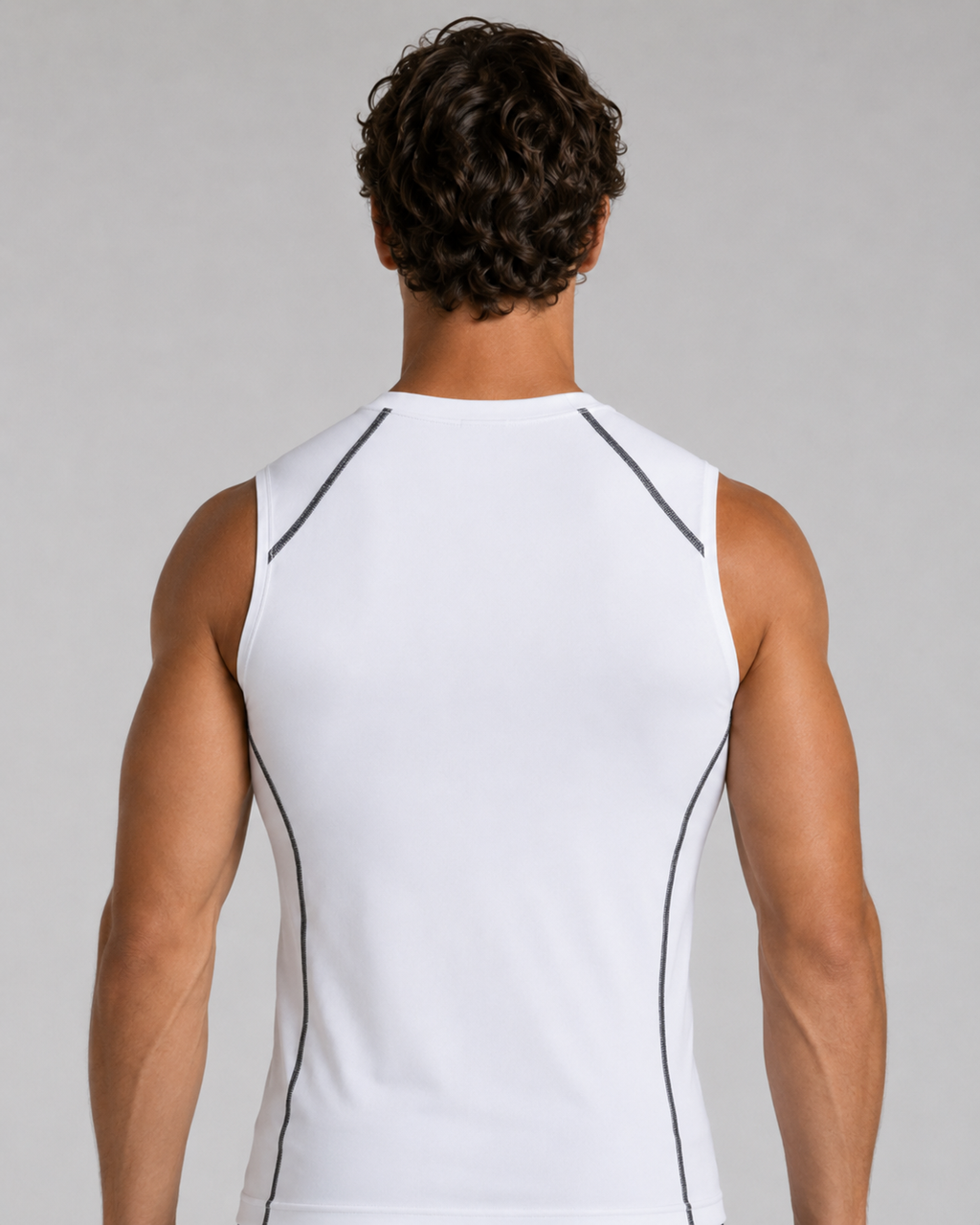Minimalistic White Performance Tank Top