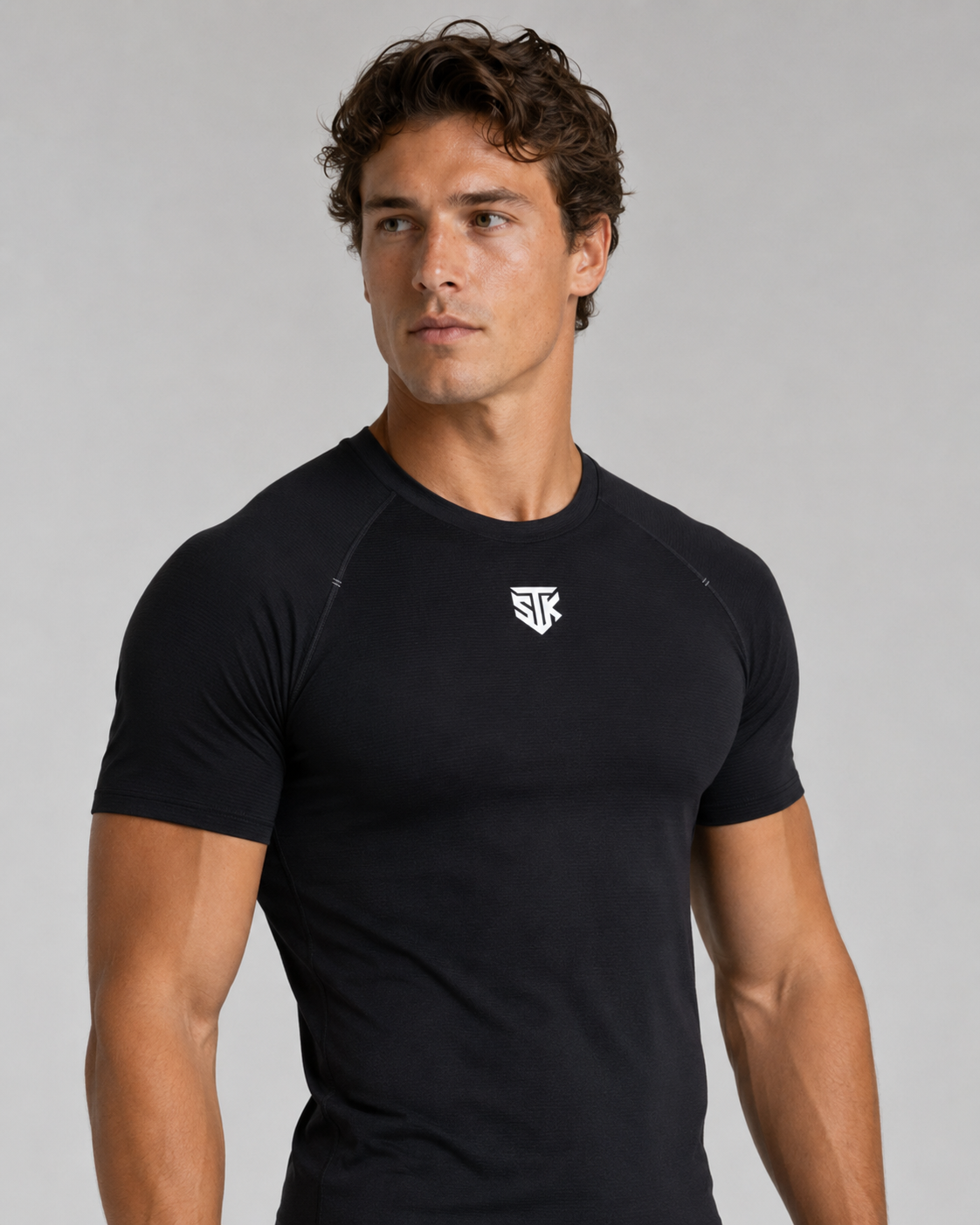 Minimalistic Dark Men’s Raglan Performance Tee