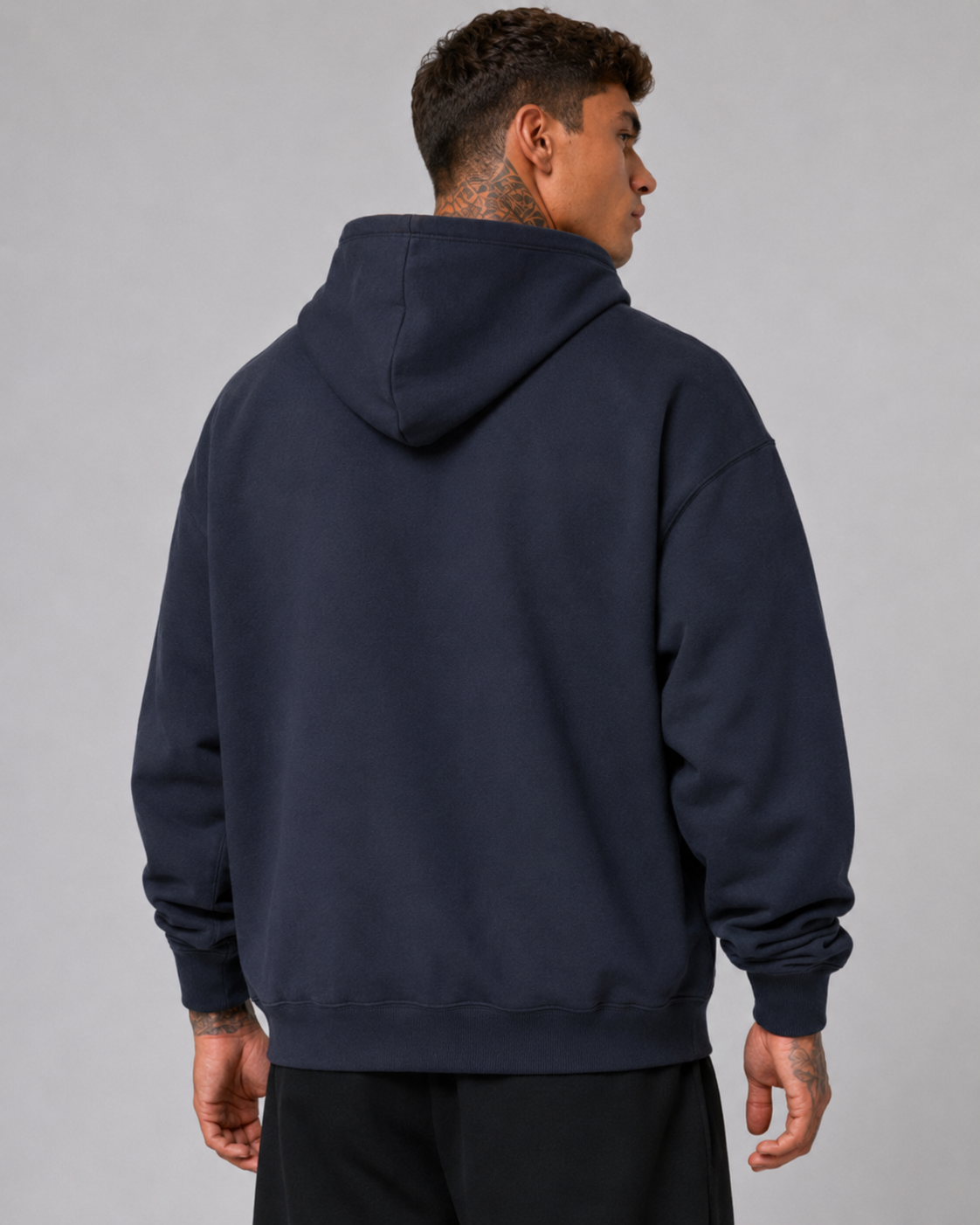 Minimalistic Essential Zip Up Hoodie (Dark)