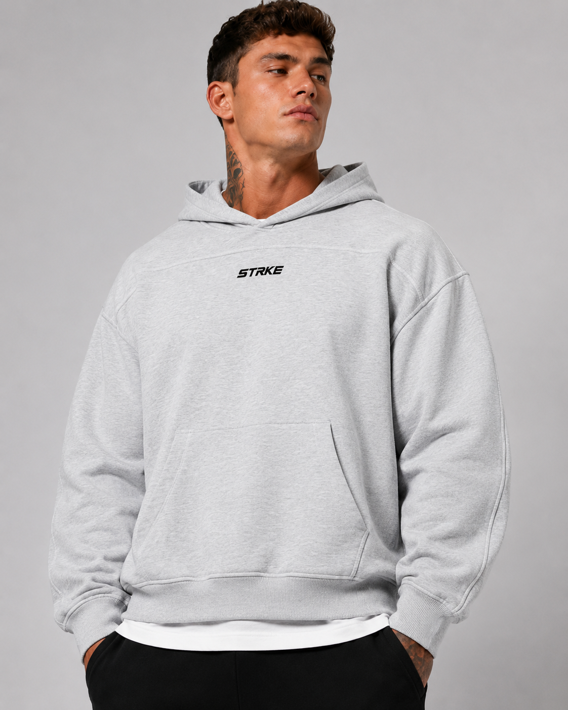 STRKE Stitched Boxy Fit Hoodie (Light)