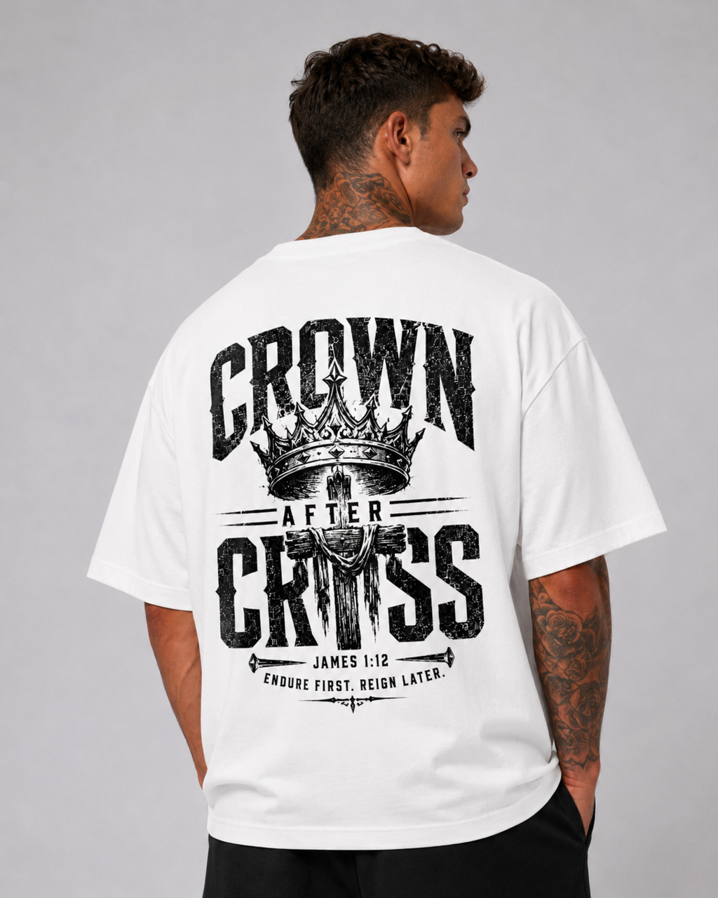CROWN AFTER CROSS Oversized tee