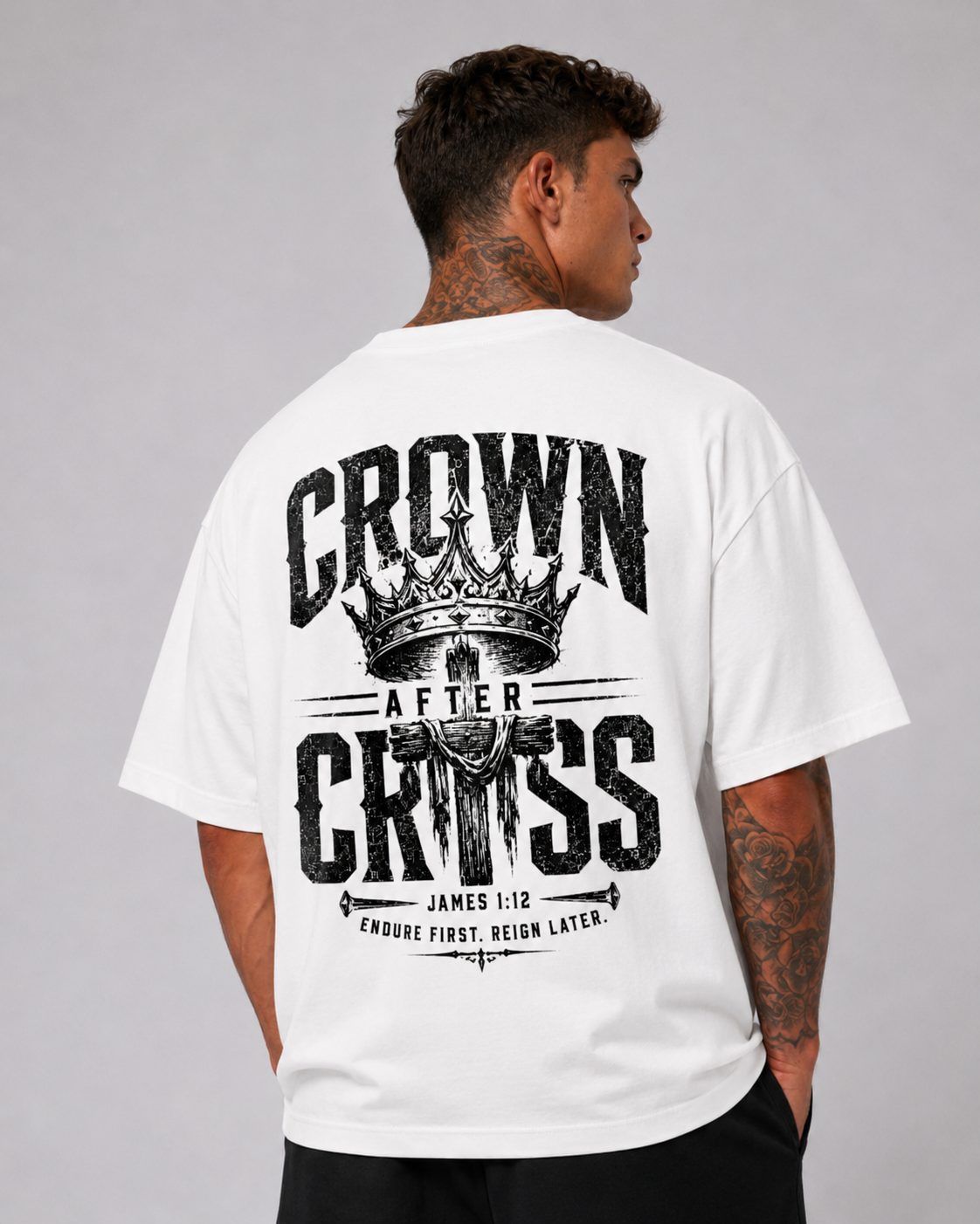 CROWN AFTER CROSS Oversized tee