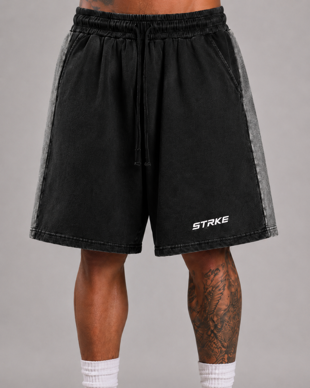 Oversized Two Tone Athletic Shorts