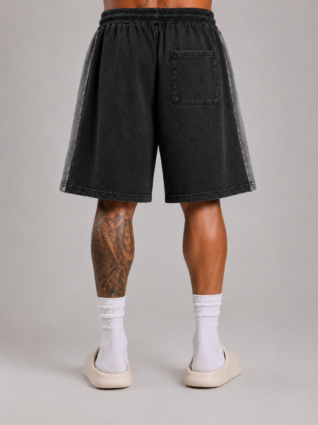 Oversized Two Tone Athletic Shorts