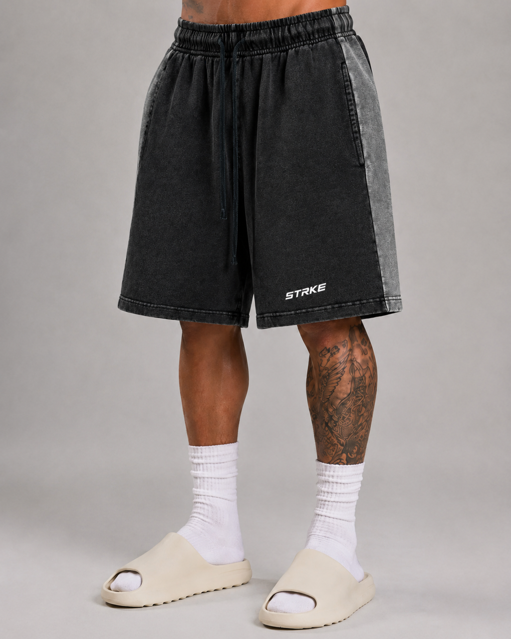 Oversized Two Tone Athletic Shorts