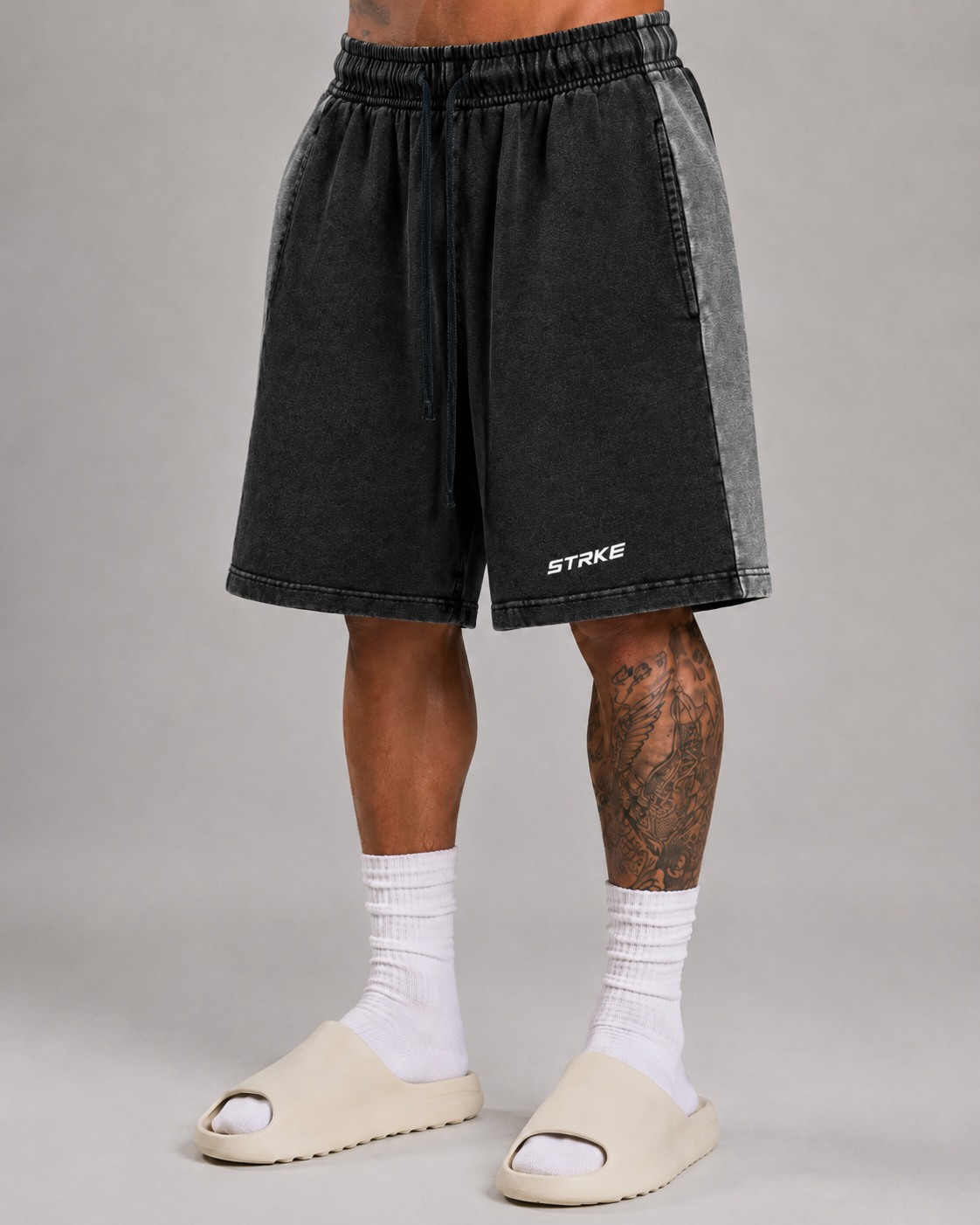 Oversized Two Tone Athletic Shorts