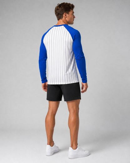 STRKE Striped Raglan Long Sleeve T-Shirt