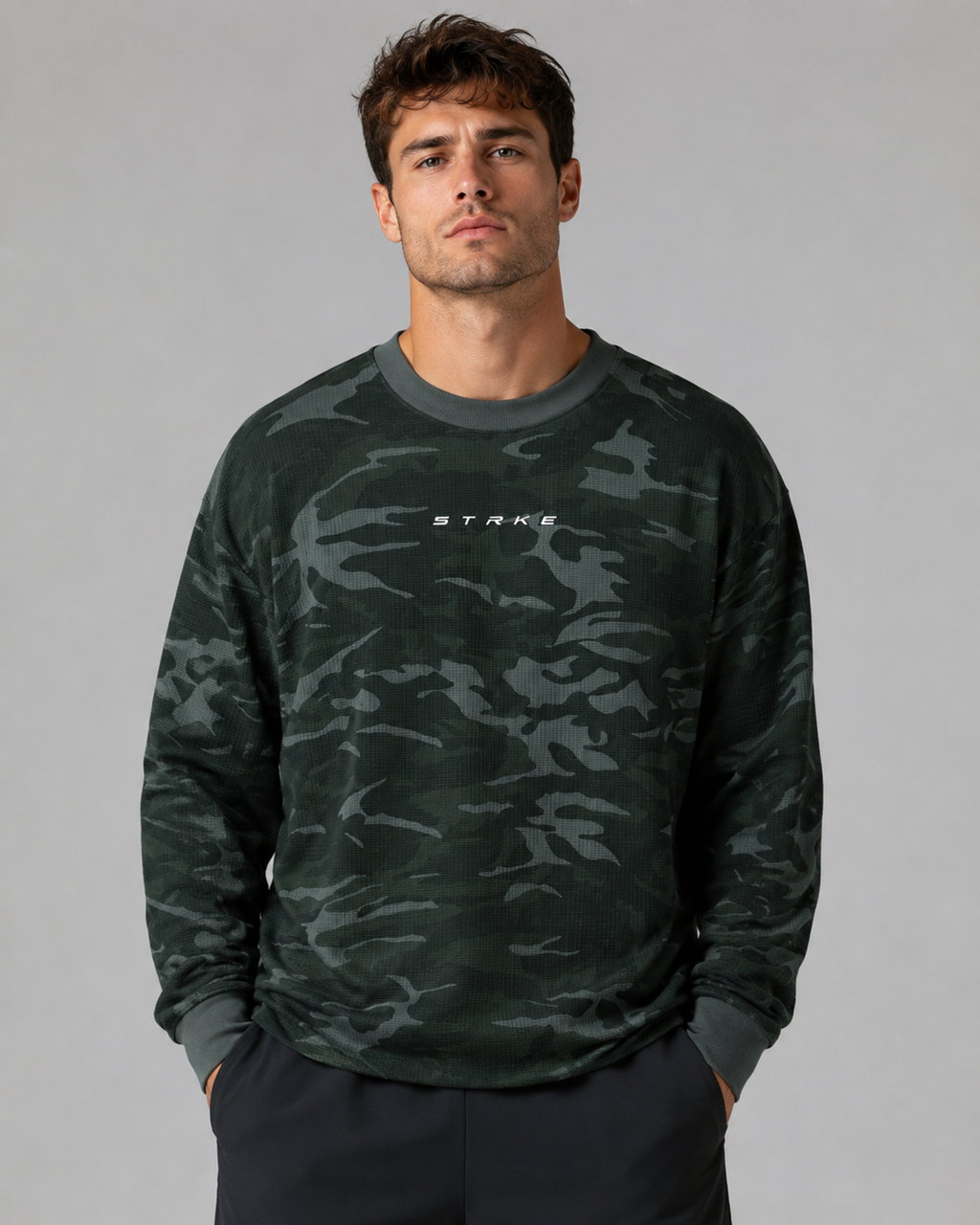 Unisex Waffle Boxy Long Sleeve T-Shirt