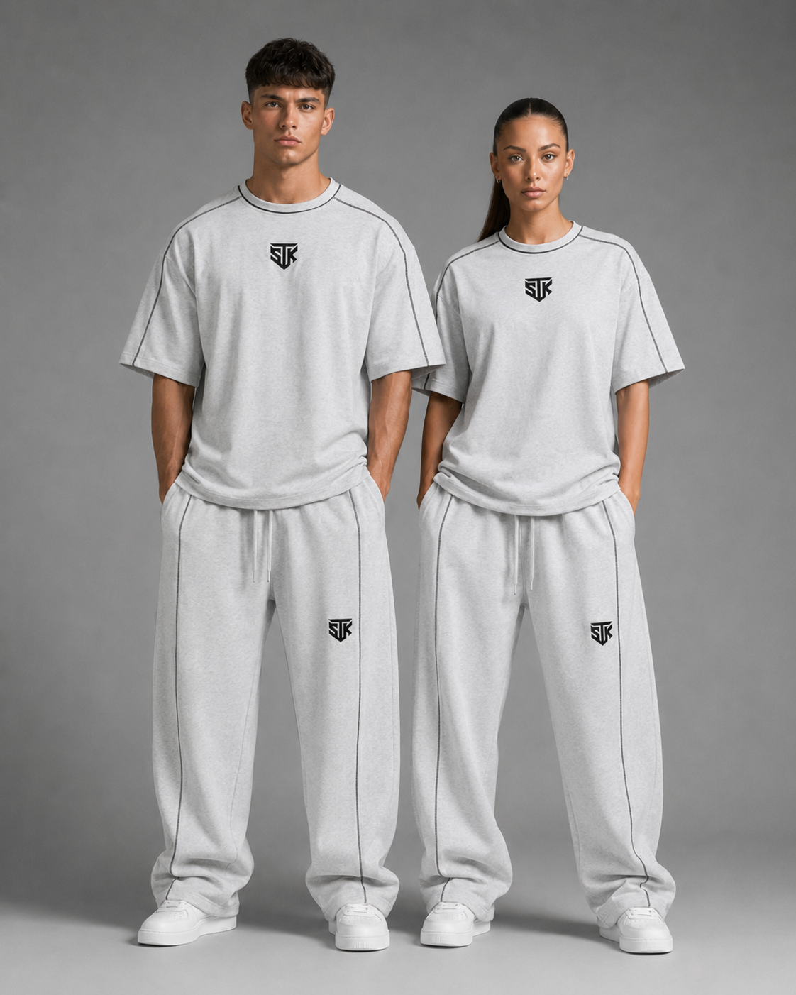Minimalistic Light Heavyweight Barrel Leg Sweatpants