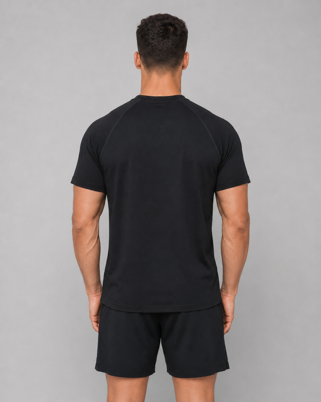 Minimalistic Dark Men’s Raglan Performance Tee