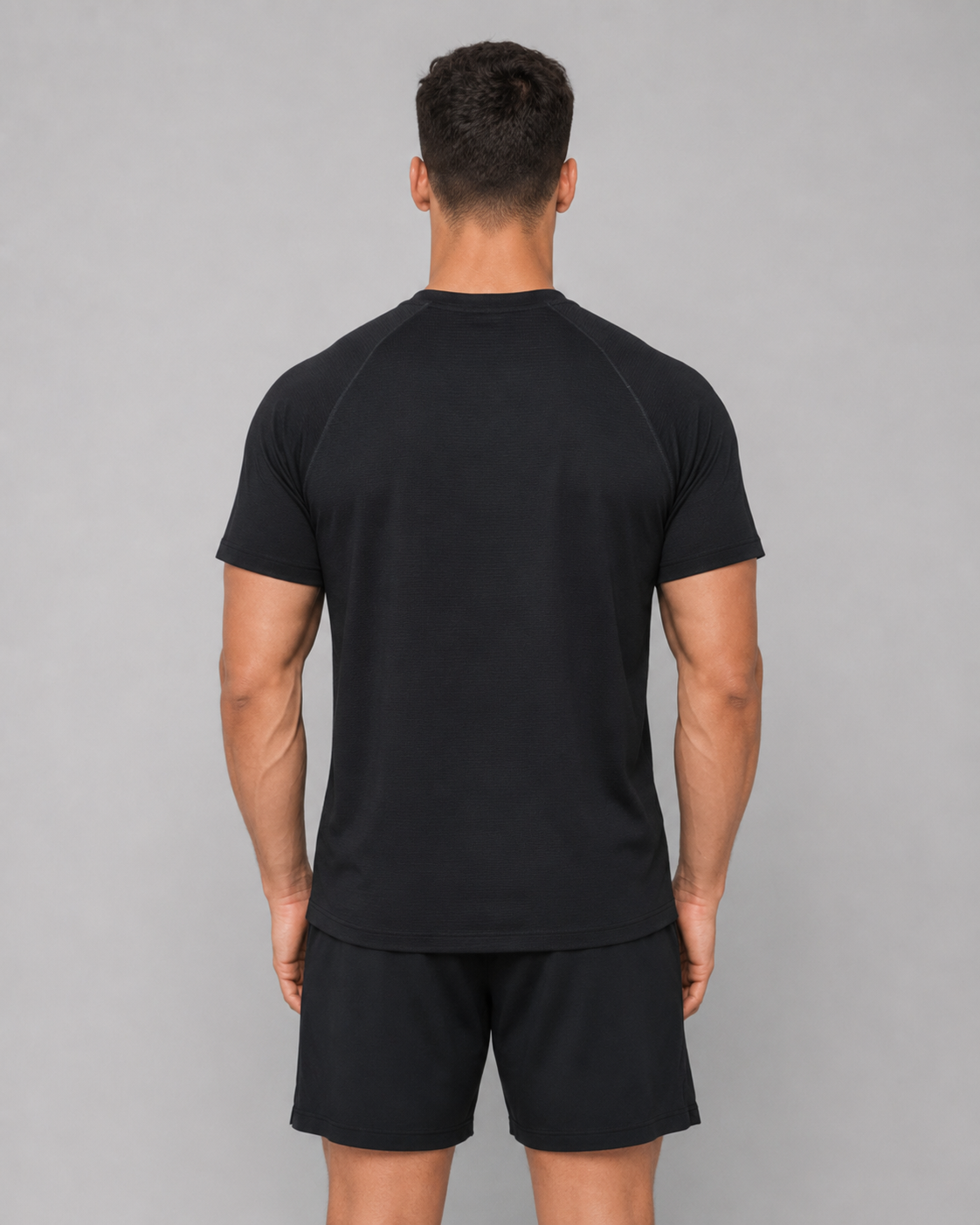 Minimalistic Dark Men’s Raglan Performance Tee