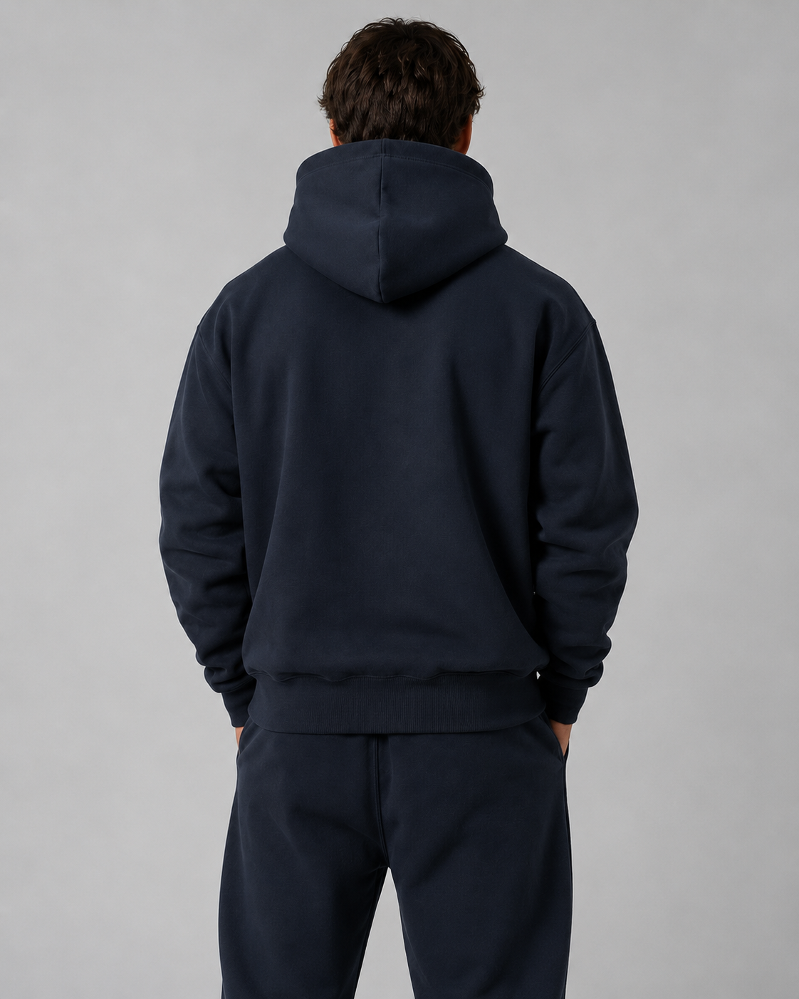Minimalistic Essential Zip Up Hoodie (Dark)