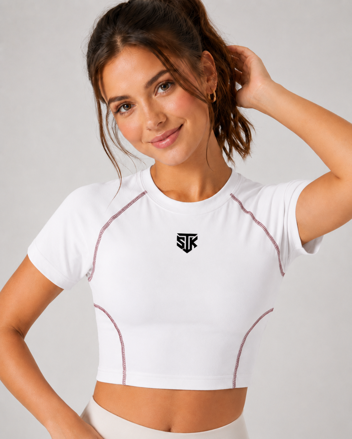 Minimalistic Womens Cropped Atheltic Top (Light)