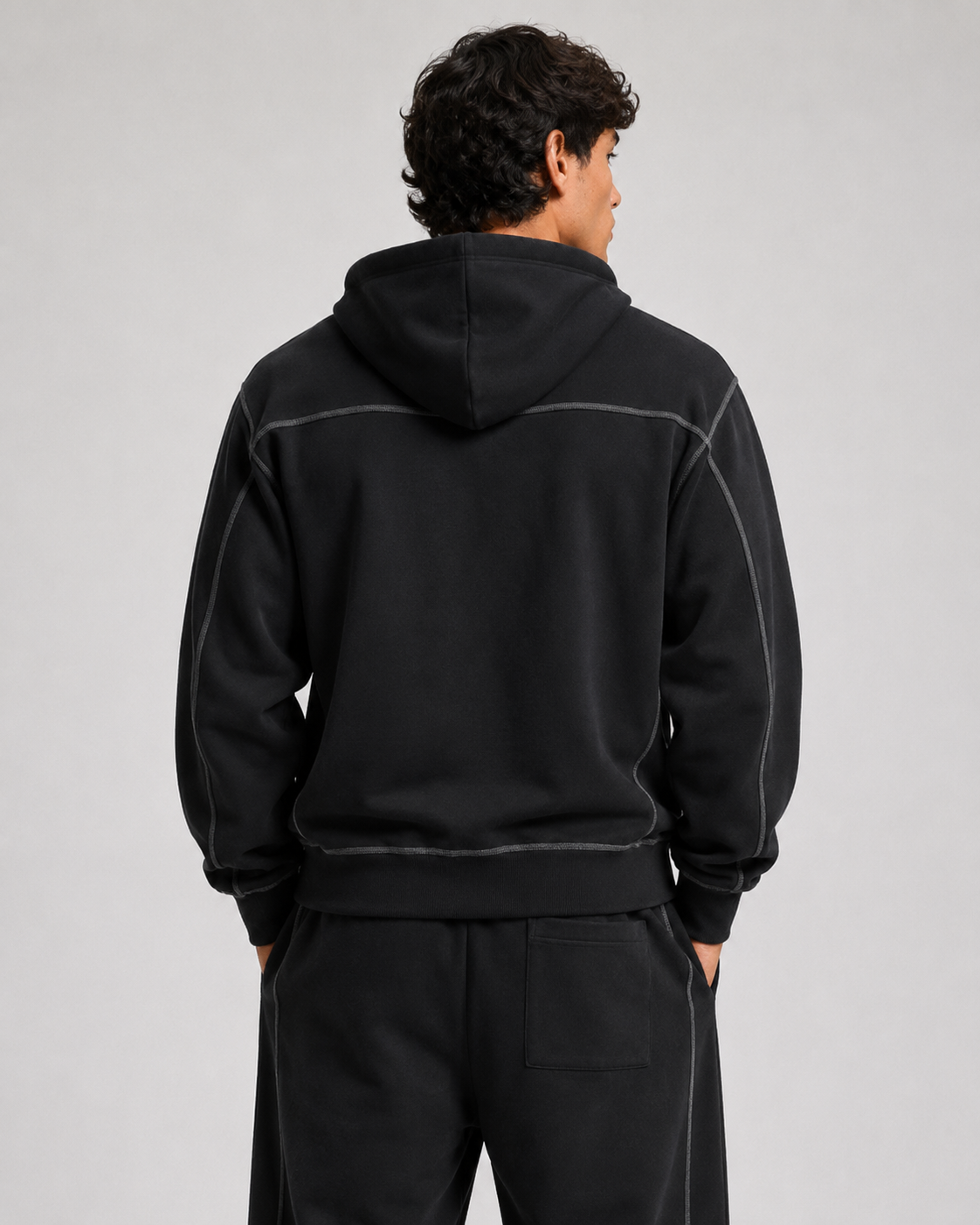STRKE Stitched Boxy Fit Hoodie (Dark)