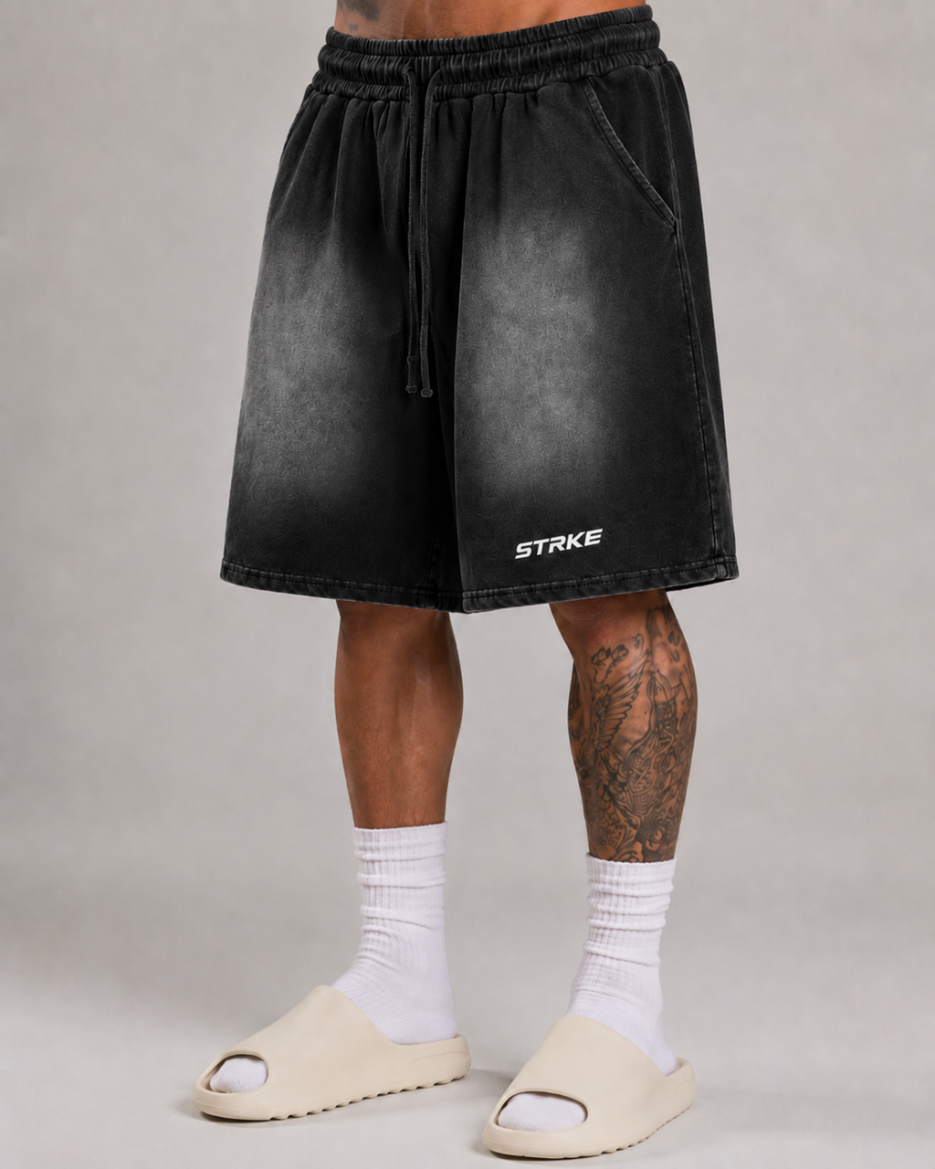 Washed Oversized Athletic Shorts