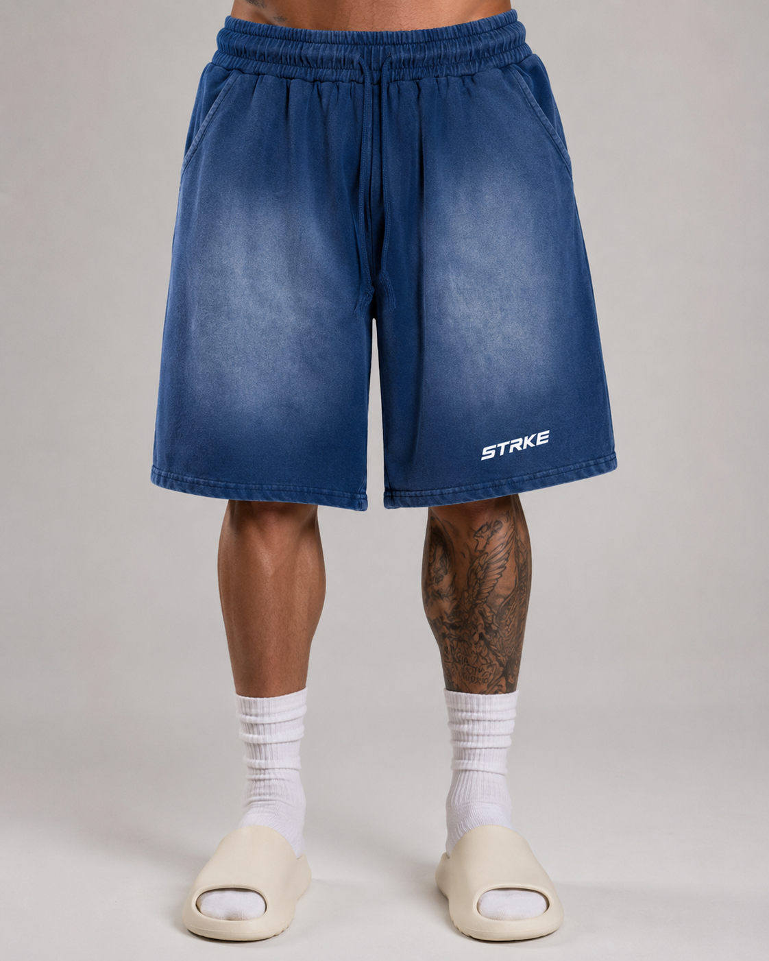 Washed Oversized Athletic Shorts