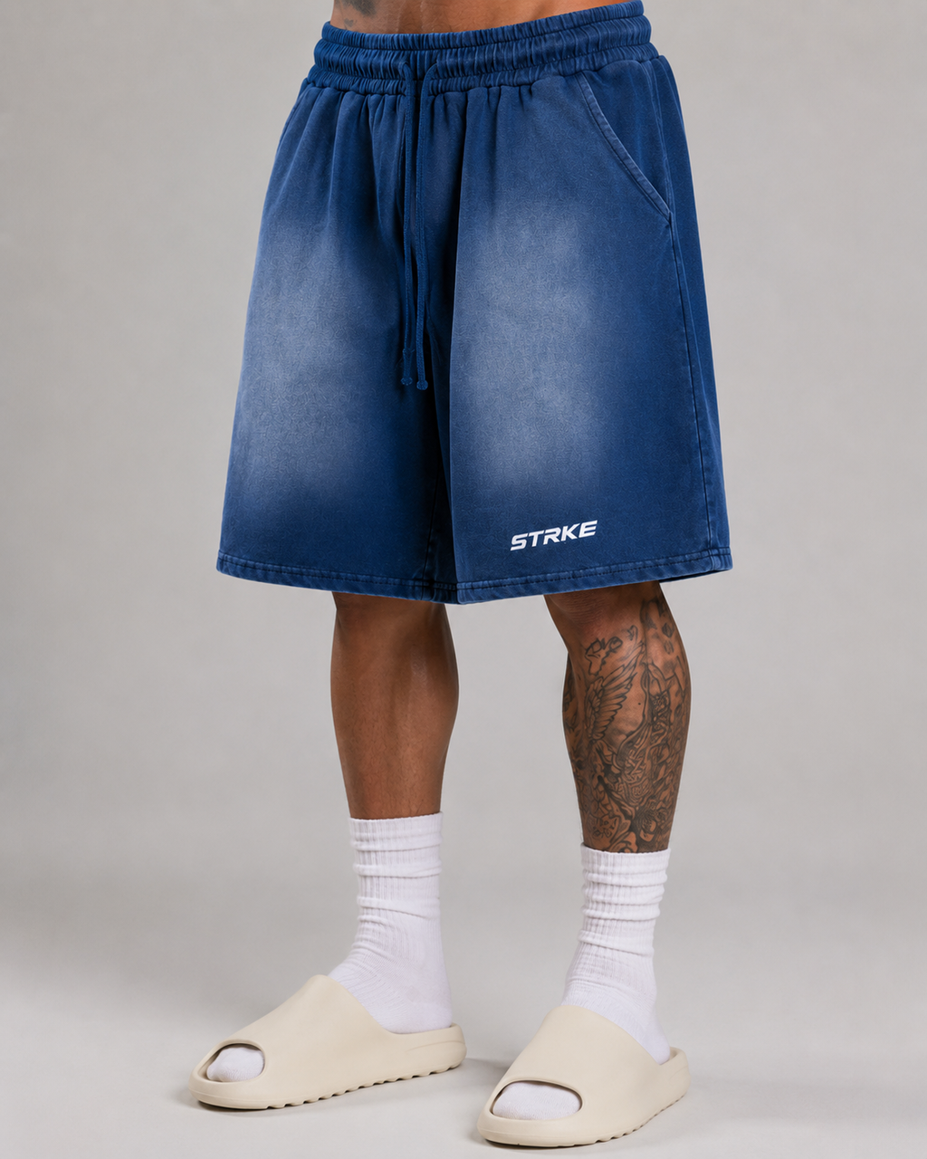 Washed Oversized Athletic Shorts