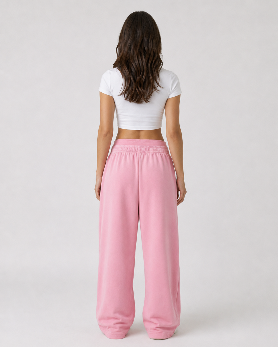 Womens Vintage Washed Waist Pants