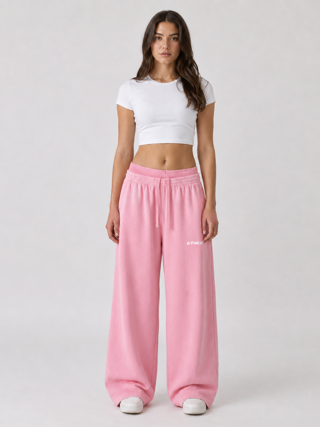 Womens Vintage Washed Waist Pants