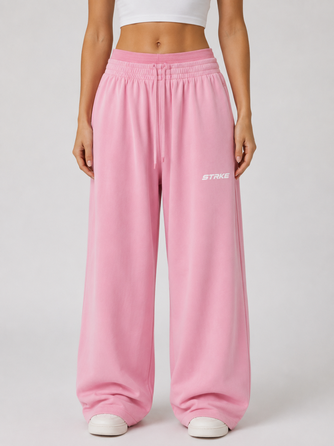 Womens Vintage Washed Waist Pants