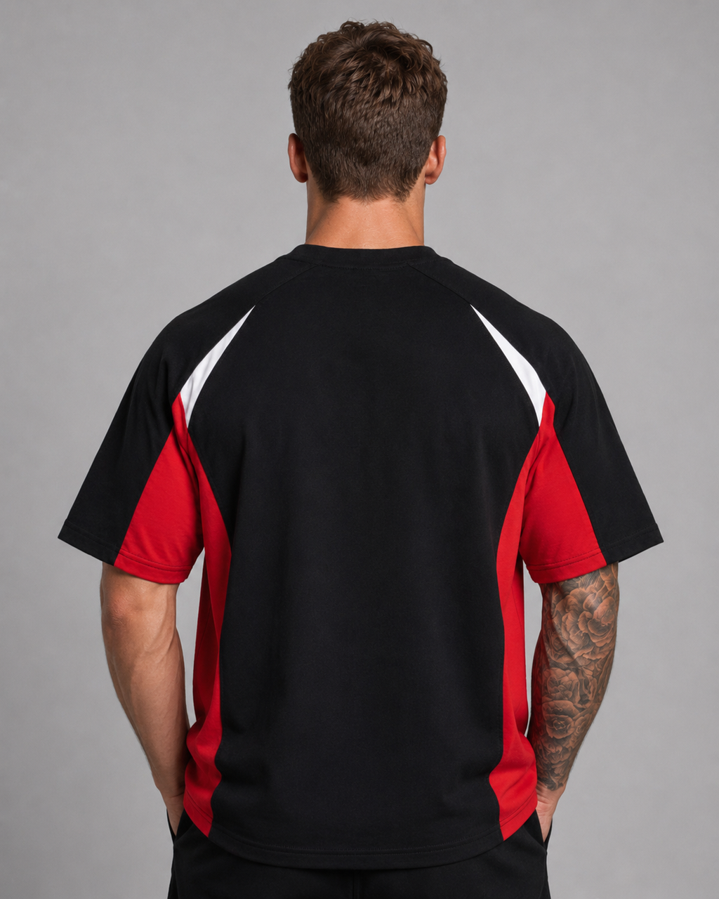 Oversized Color Block Raglan Tee