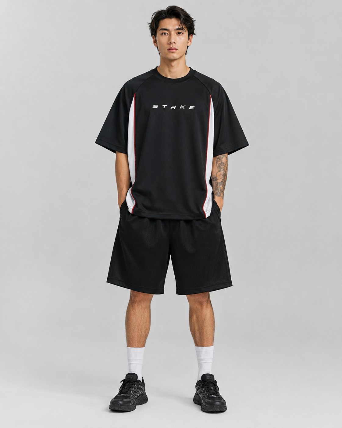 STRKE Oversized Essential Black Tee