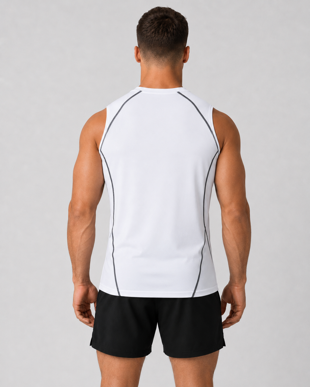Minimalistic White Performance Tank Top