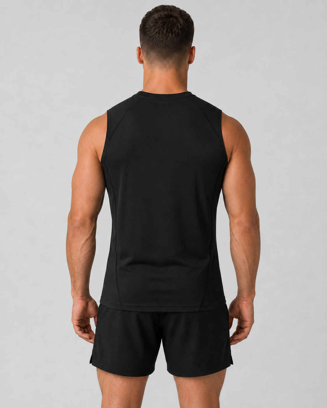 Minimalistic Black Performance Tank Top