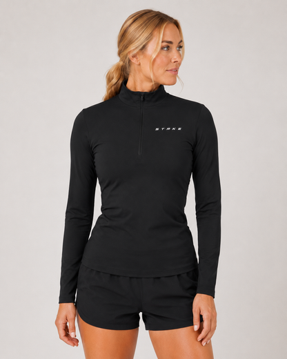 STRKE Women's Black Quarter-Zip Pullover