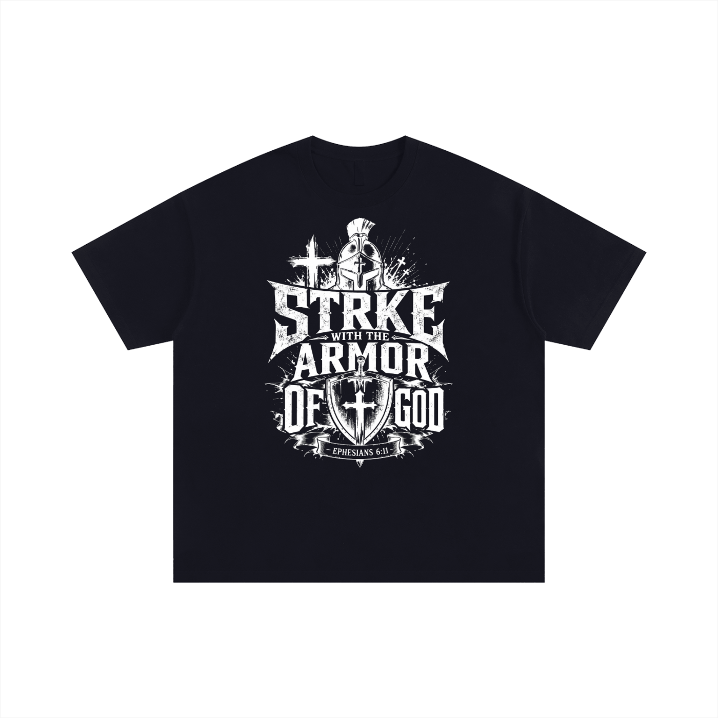 STRKE WITH THE ARMOR OF GOD Oversized Tee (Dark)