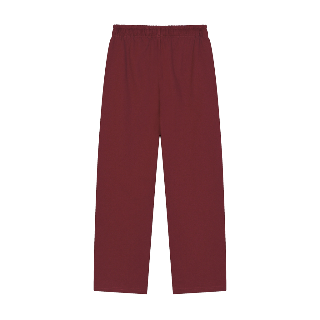 Solid Color Straight-Leg Sweatpants (Light)