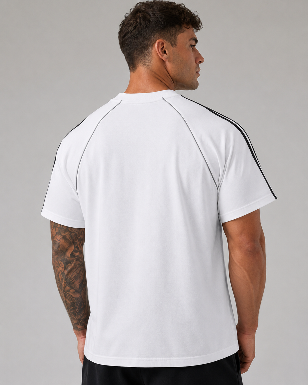 Oversized Contrast Stitch Tee (Light)