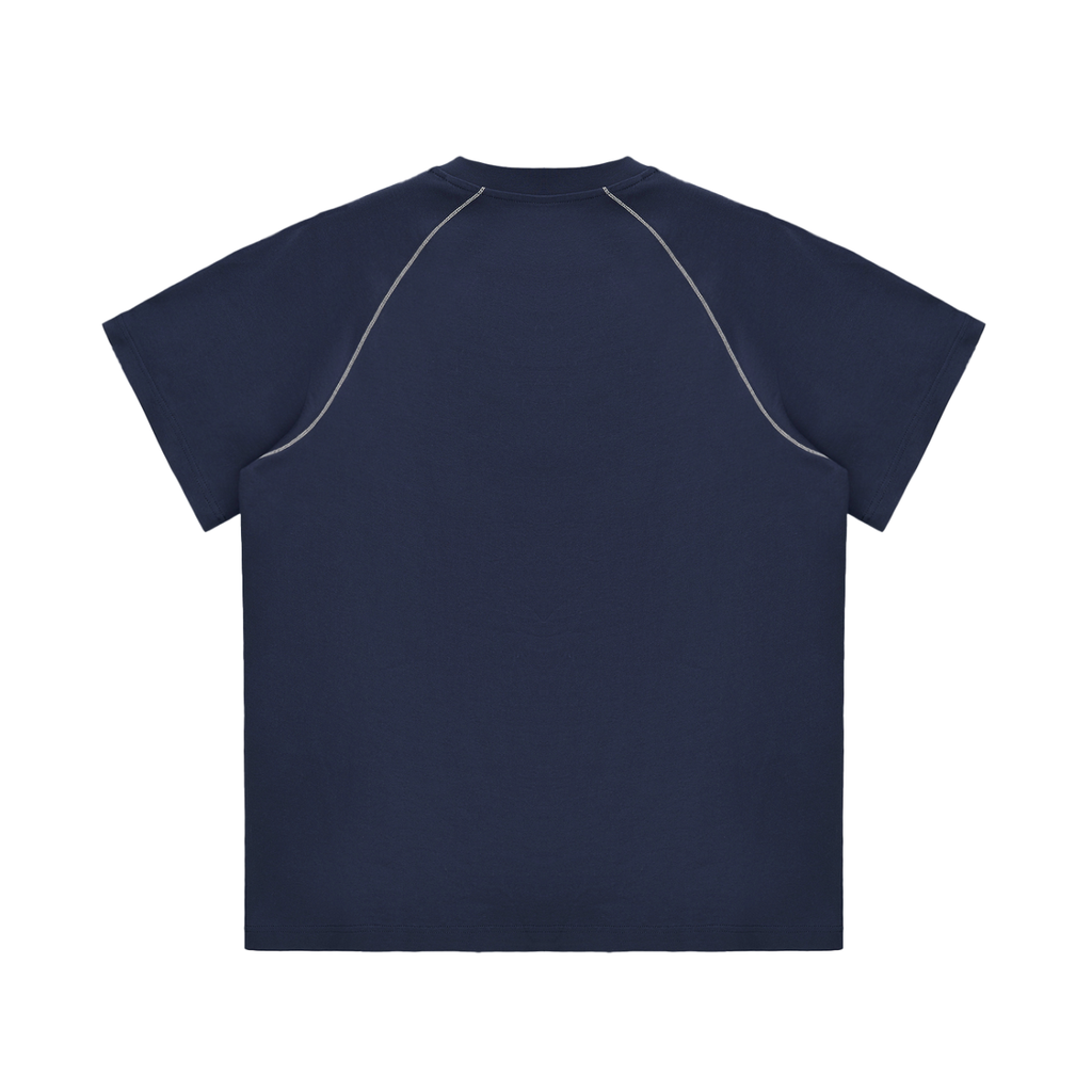 Oversized Contrast Stitch Tee (Dark)