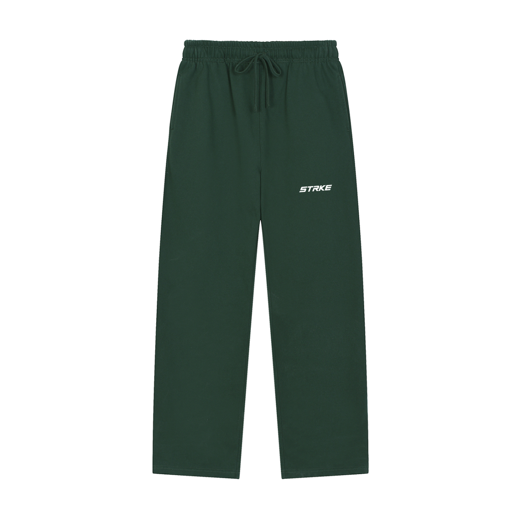Solid Color Straight-Leg Sweatpants (Dark)
