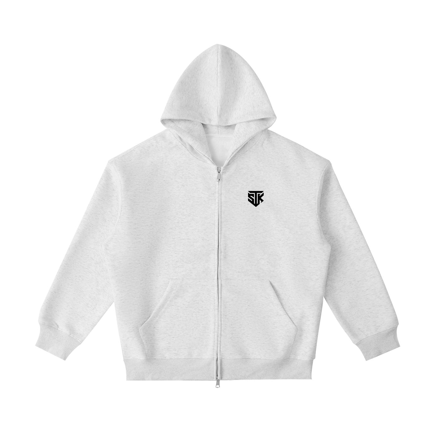 Minimalistic Essential Zip Up Hoodie (Light)