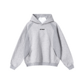 340GSM Men’s Trendy Fleece Structured Panel Hoodie Heathered Grey